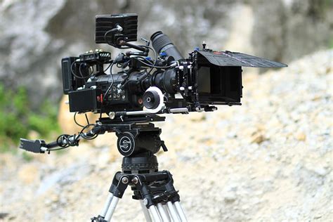 Hd Wallpaper Black Video Camera On Tripod Stand Film Production