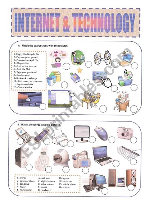 Internet And Technology Esl Worksheet By Joanadelmar