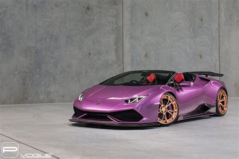 Lambo Show Stopper Purple Huracan On Gold Pur Wheels — Gallery