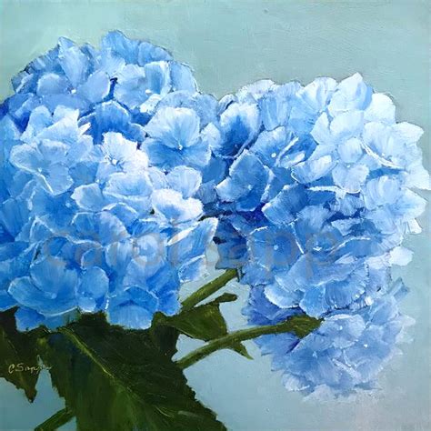 Hydrangea Watercolor Painting Original Watercolor Original Painting