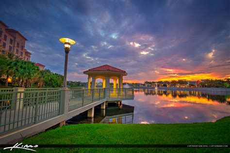 Sunset From The Lake At Palm Beach Gardens Florida