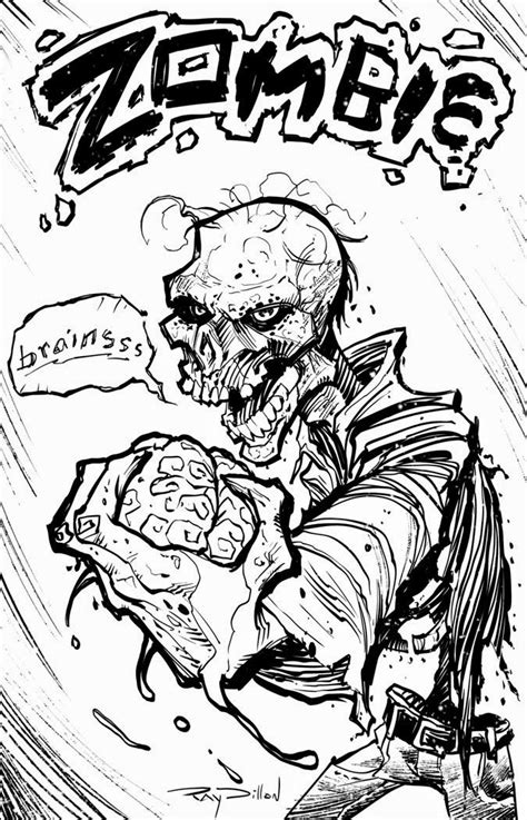 Sketches Zombie Drawing Easy Zombie Drawings Sketches
