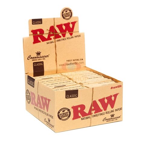 Raw Connoisseur Classic Papers And Tips King Size Slim