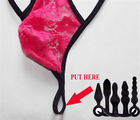 Anal PLUG Thong Erotic Underwear String Sexy Lingerie Etsy