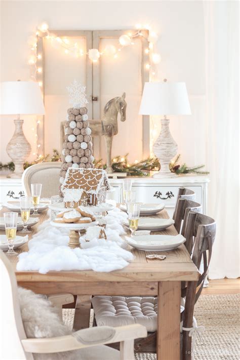 Christmas Dessert Table In The Dining Room Love Grows Wild