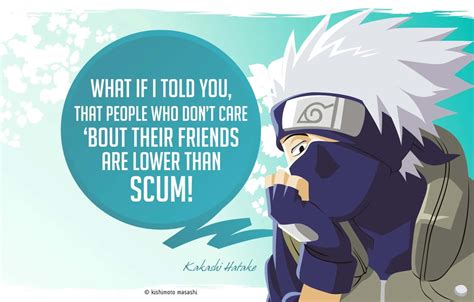 Download Kakashi Hatake From Naruto With Inspirational Quote Wallpaper