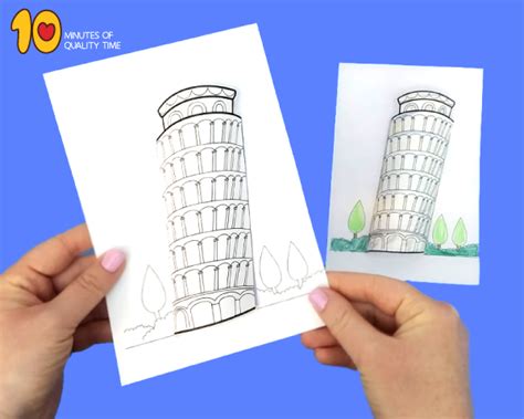 Leaning Tower of Pisa Craft – 10 Minutes of Quality Time