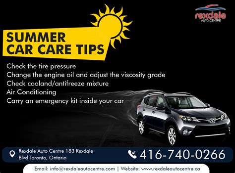 Summer Car Care Tips By Rexdale Auto Centre For Services And More