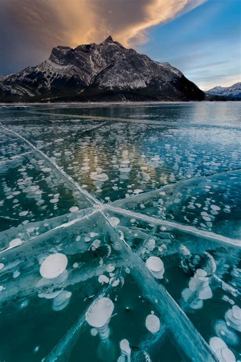 Interesting Ice Bubbles On Abraham Lake