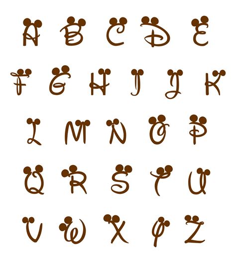 10 Best Alphabet Disney Font Printables Printablee Com Kulturaupice