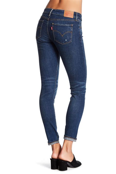 lyst levi s 711 selvedge skinny jeans 30 32 inseam in blue