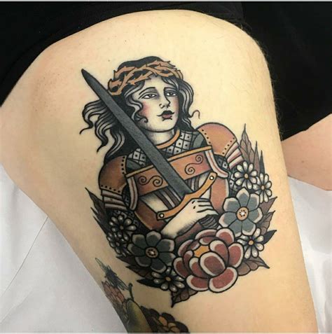 Joan Of Arc Portrait Tattoo Tattoo Ideas And Inspiration Adriana Maluquer Tattoos Beauty