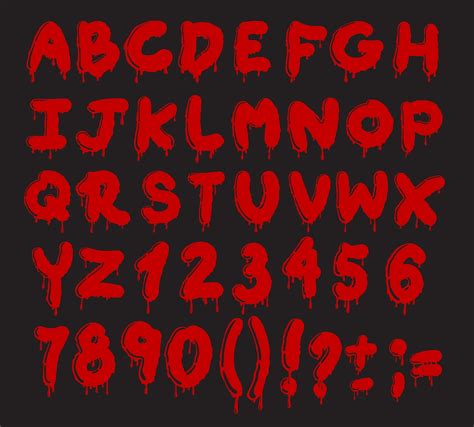 Blood Drip Svg Dripping Font Svg Dripping Paint Letters In Etsy