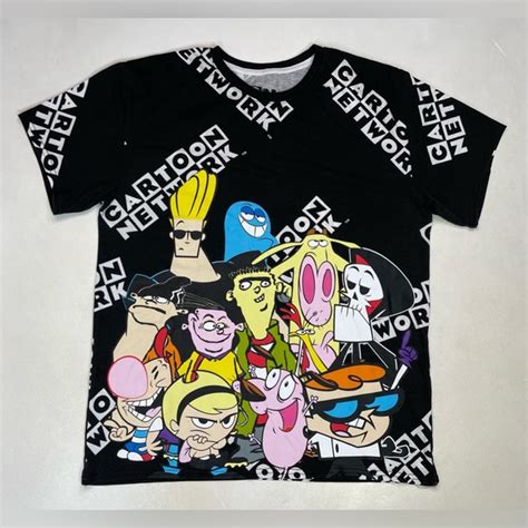 Cartoon Network Shirts Cartoon Network All Over Print Characters Graphic Tshirt Men Xl Black