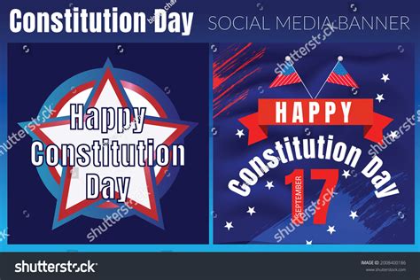Poster Constitution Day Citizenship Day America Stock Vector Royalty