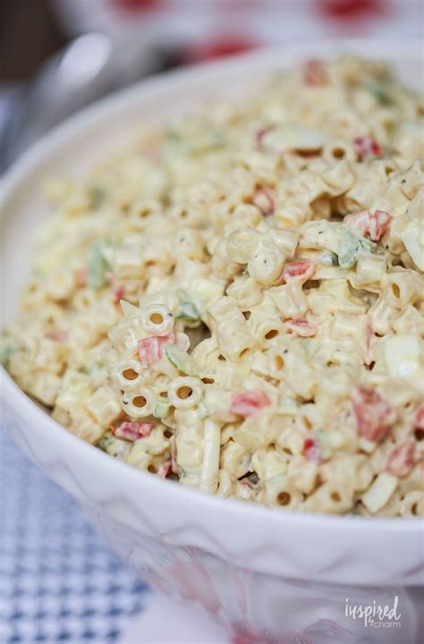 Classic creamy macaroni salad is an easy dish to put together the night before your potluck. Macaroni Salad (Miracle Whip Based) Recipe #macaronisalad ...