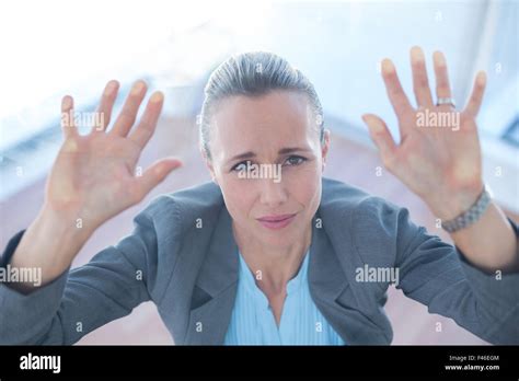 Businesswoman Feeling Trapped Stock Photo Alamy