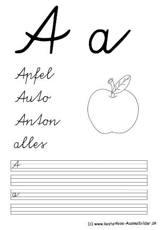 Lehrer können sich mit der schulausgangsschrift (sas), arbeitsblätter mit unterschiedlichen aufgabenstellungen (z.b. Malvorlagen Alphabet ABC | Buchstaben ausmalen | Ausmalbilder