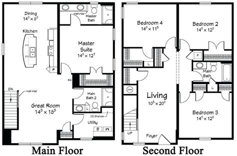 2 Story Building Floor Plan Floorplans Click