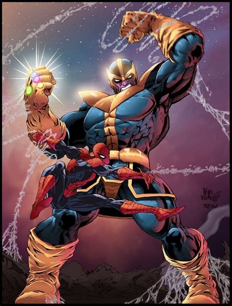 Thanos Vs Spider Man Marvel Superheroes Marvel Spiderman Marvel