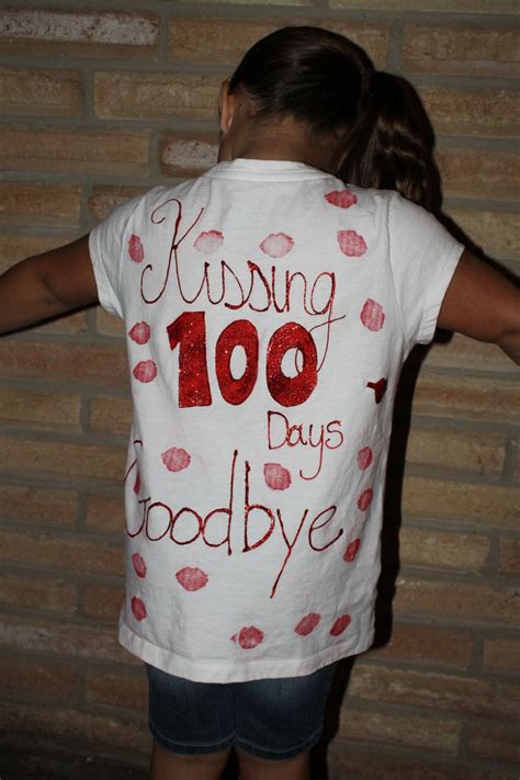 100 day of school shirt kissing 100 days goodbye school shirts 100th day of school crafts