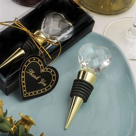 fashioncraft choice crystal golden bottle stopper with crystal heart personalized ts and