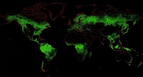 Global Forest Cover Map Digital Art By Grasshopper Geography Fine Art