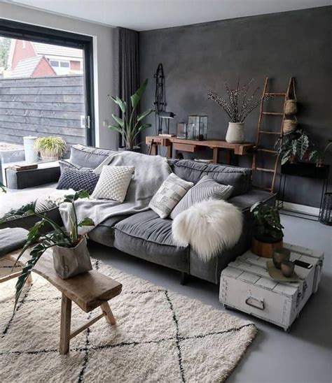 15 Gorgeous Grey Green Living Room Inspirations Dark Living Rooms