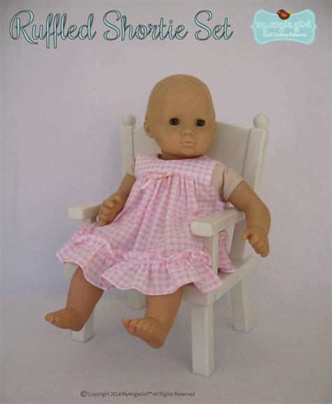 My Angie Girl Ruffled Shortie Set Doll Clothes Pattern 18 Inch American Girl Dolls