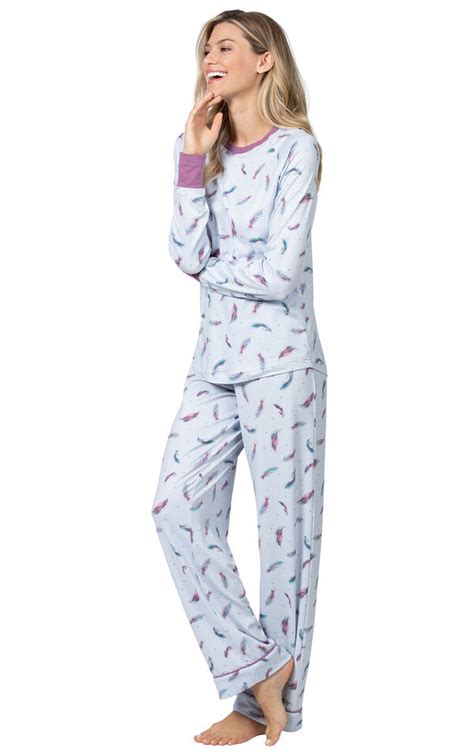 Feather Touch Pajamas In Womens Jersey Knit Blends Pajamas For Women
