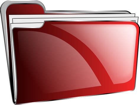 Red Document Folder Icon Clip Art At Vector Clip Art Online Images