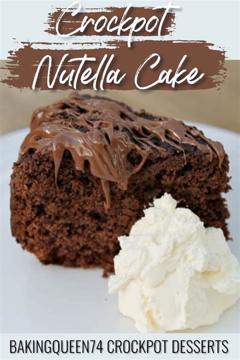 This Crockpot Nutella Cake Is Based On A Scone Recipe So It Is A Large
