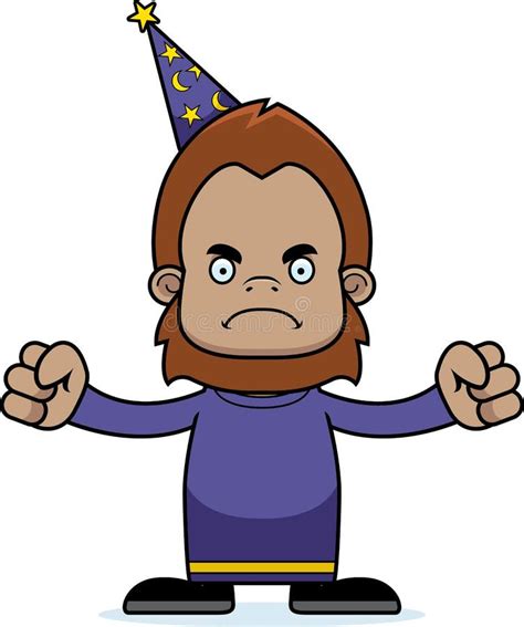 Cartoon Angry Wizard Sasquatch Stock Vector Illustration Of Wizard