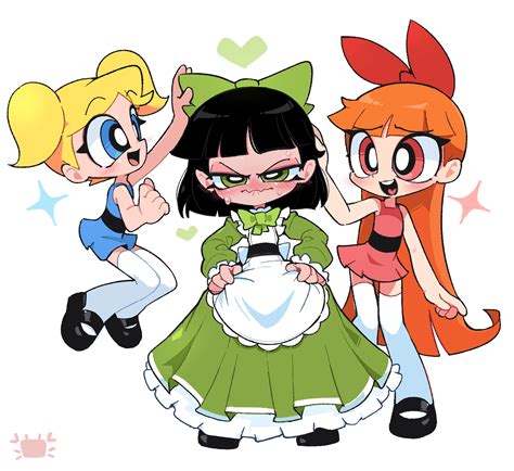 Buttercup Blossom And Bubbles Powerpuff Girls Drawn By Kim Crab