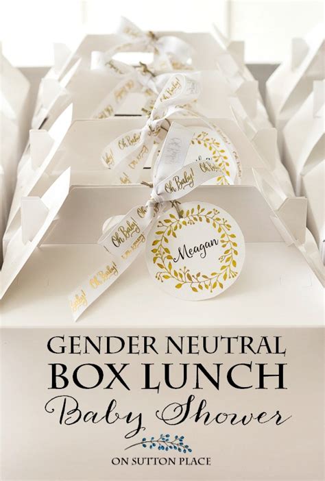 I know what you're thinking—that's a very wide range. Gender Neutral Baby Shower & Box Lunch Ideas - On Sutton Place