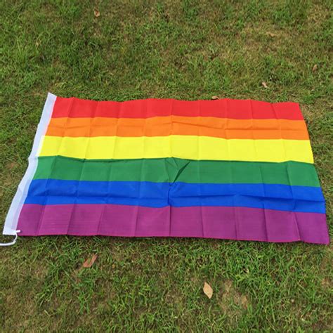 90x150cm gay pride peace rainbow flag polyester flag lesbian bisexual lgbt ebay