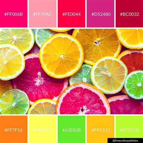 Citrus Bright Colors Color Palette Inspiration Digital Art