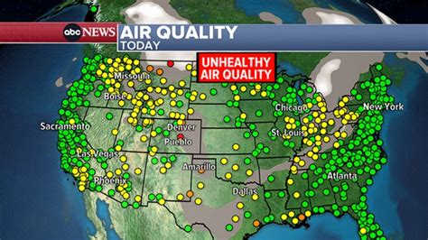 Large Areas Of US Experiencing Poor Air Quality Due To Canadian