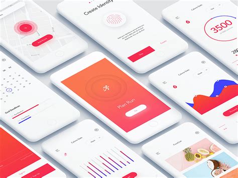 Connect with them on dribbble; Mobile Fitness Dashboard Sketchapp
