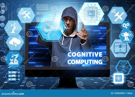 The Cognitive Computing Concept As Modern Technology Stock Image