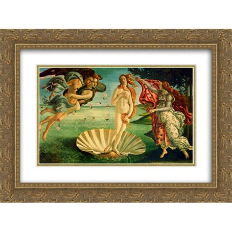 Birth Of Venus 2x Matted 24x20 Gold Ornate Framed Art Print By Sandro Botticelli