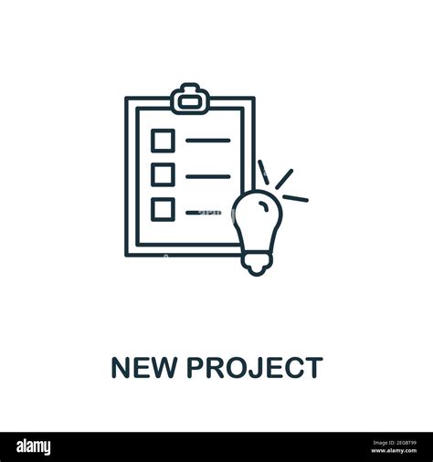 New Project Icon Simple Element From Management Collection Creative
