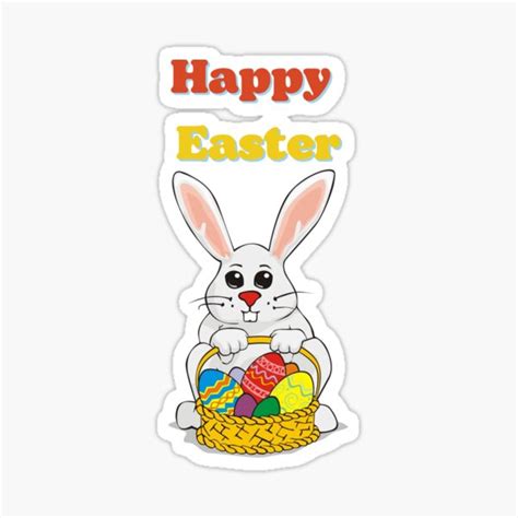 Happy Easter 2022 T Print For Easter Sticker By Mixshop10 Redbubble
