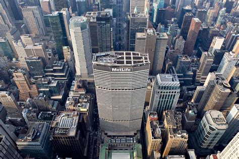 Office And Residential Buildings Surround The Metlife Building In This