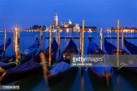 Early Morning Church Of San Giorgio Maggiore Gondolas Sunrise Venice