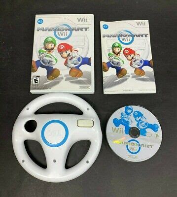 Nintendo Mario Kart Wii 2008 Nintendo Complete CIB W Steering Wheel