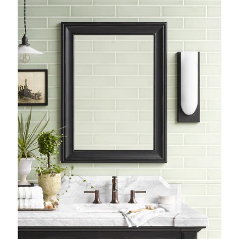 1 frameless bathroom wall mirrors comparison table. Traditional 24" x 32" Solid Wood Framed Bathroom Mirror in ...