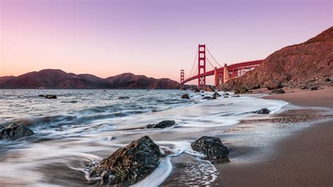 1920x1080 Baker Beach Golden Gate Bridge 1080p Laptop Full Hd Wallpaper