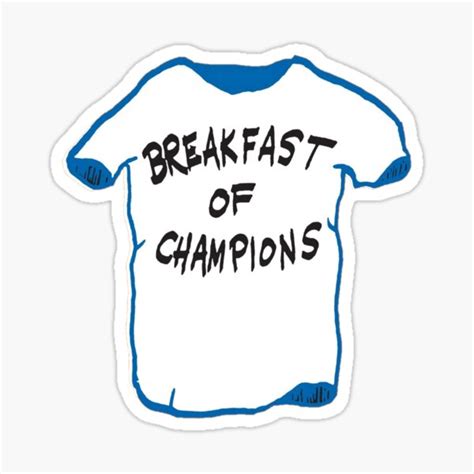 breakfast of champions stickers redbubble