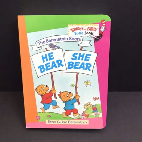 The Berenstain Bears He Bear She Bear Board Book Brand New 995 Picclick